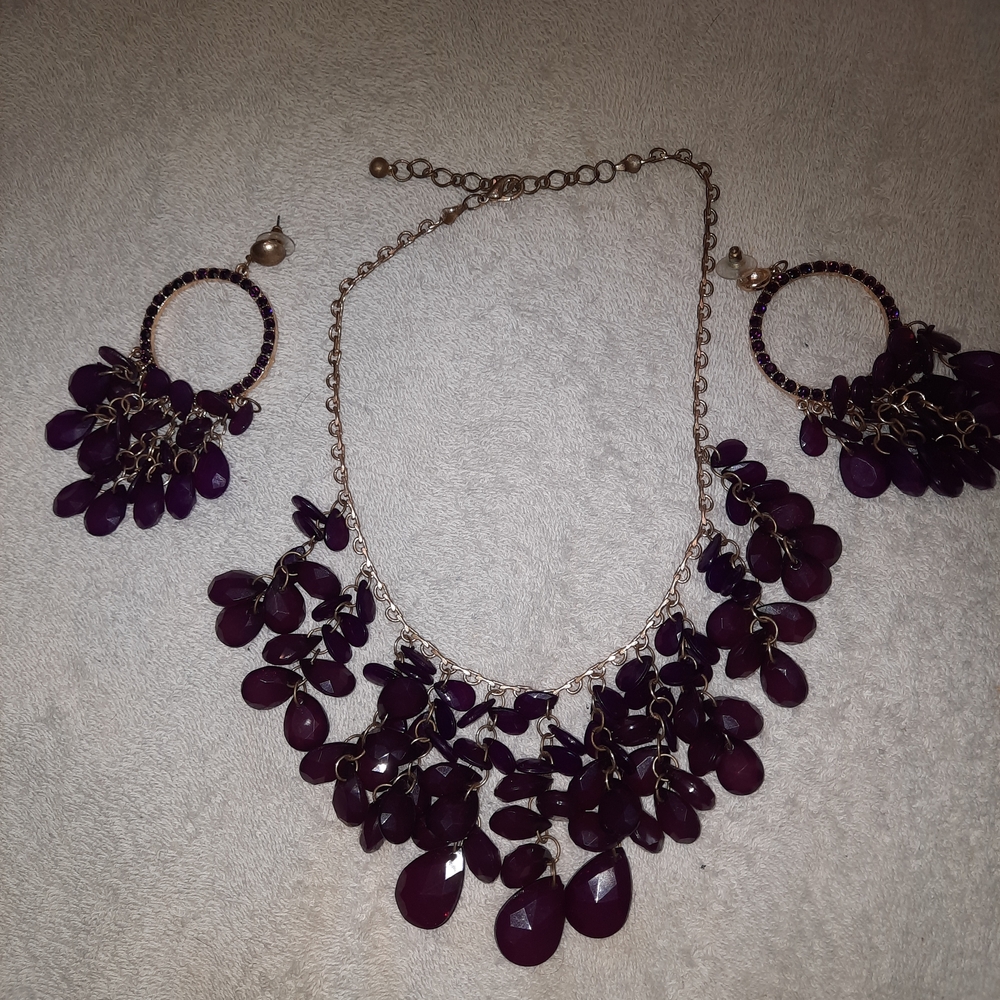 Elegant Purple Jewelry Set